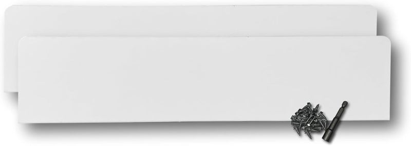 EAGLE 1 Rain Gutter Valley Splash Guards, Straight or Bent (2 Per Order) Includes Screws and 1/4" Bit Driver (Oversized Straight, White) - Image 1